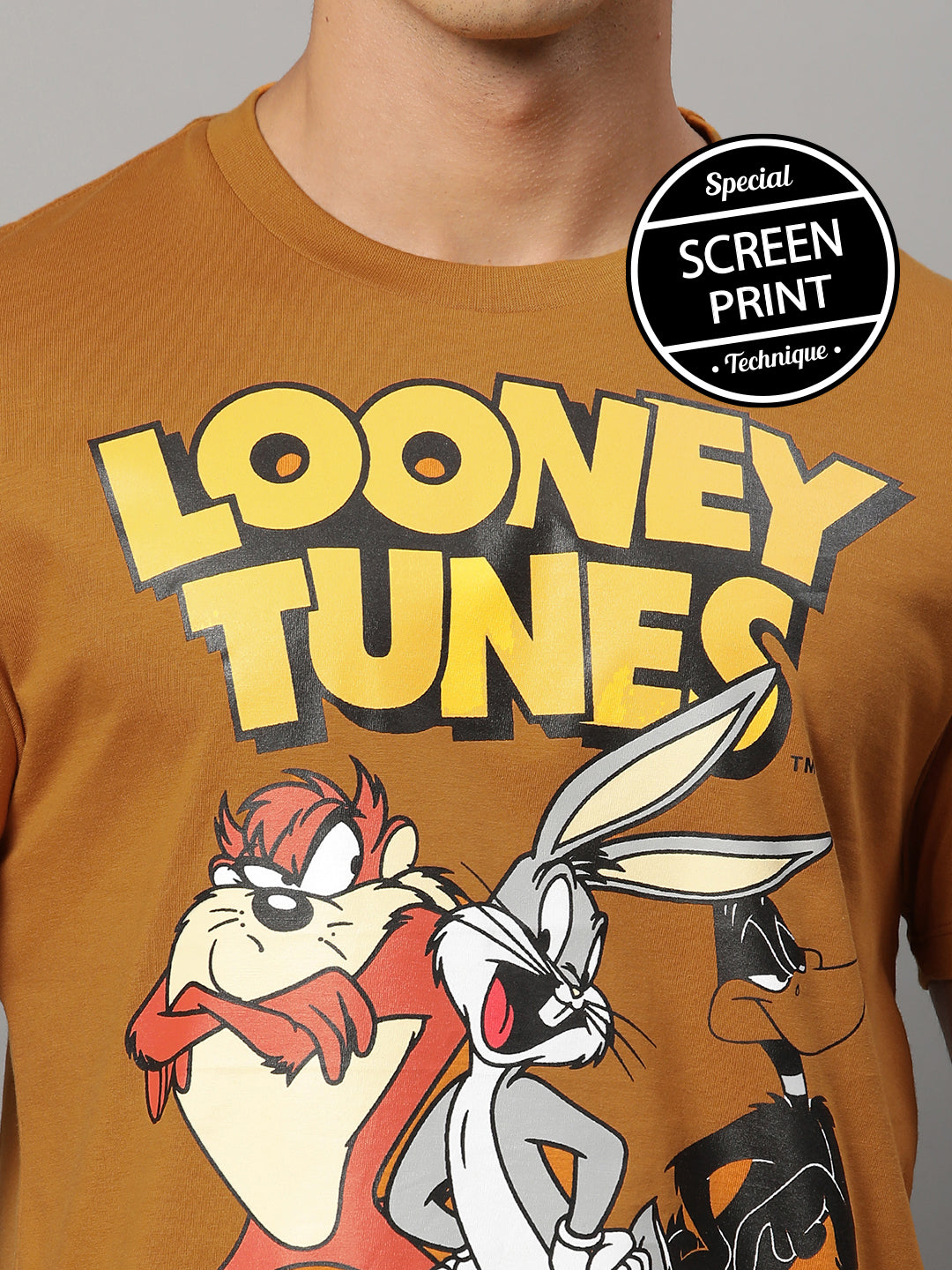 Looney Tunes Brown Tshirt For Men