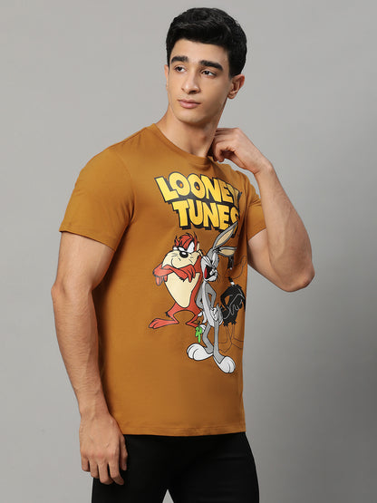 Looney Tunes Brown Tshirt For Men