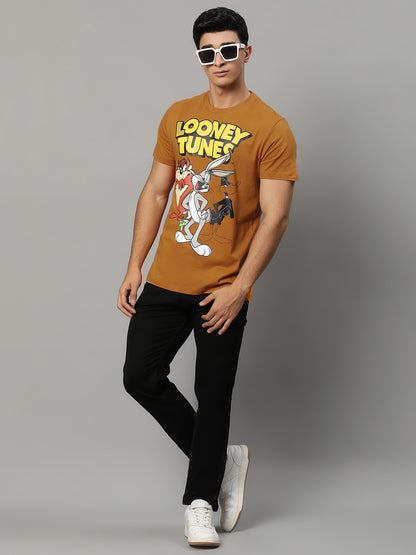 Looney Tunes Brown Tshirt For Men