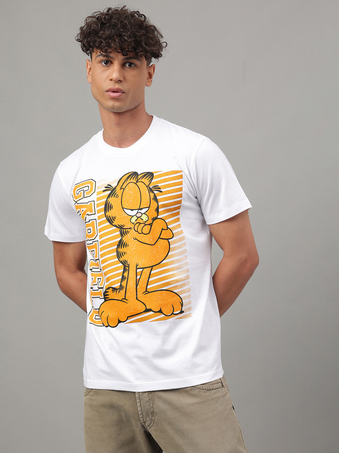 Garfield White Tshirt For Men