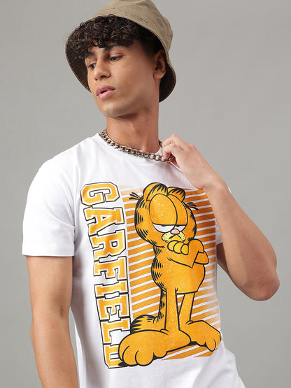 Garfield White Tshirt For Men