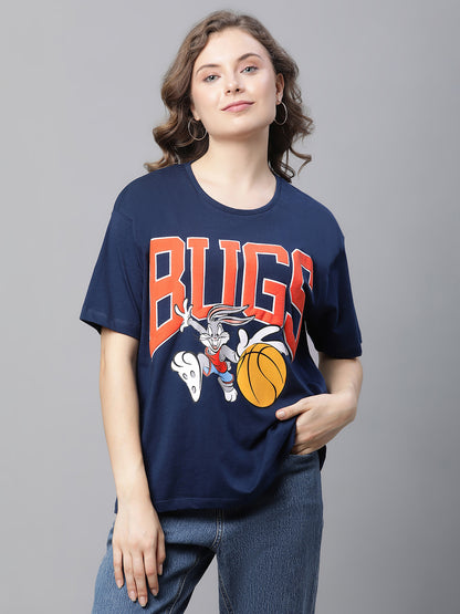 Looney Tunes Blue Tshirt For Women