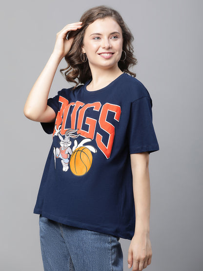 Looney Tunes Blue Tshirt For Women