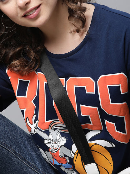 Looney Tunes Blue Tshirt For Women