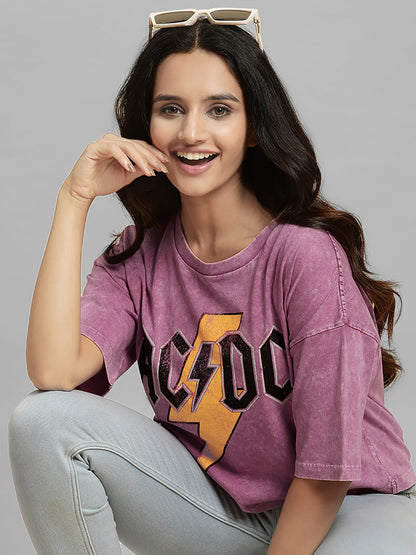 AC/DC Oversized Tshirt For Women