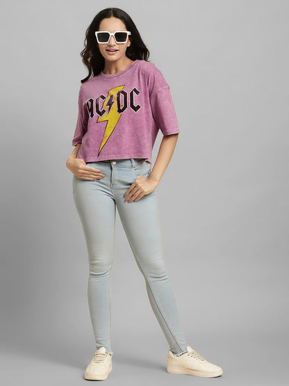 AC/DC Oversized Tshirt For Women