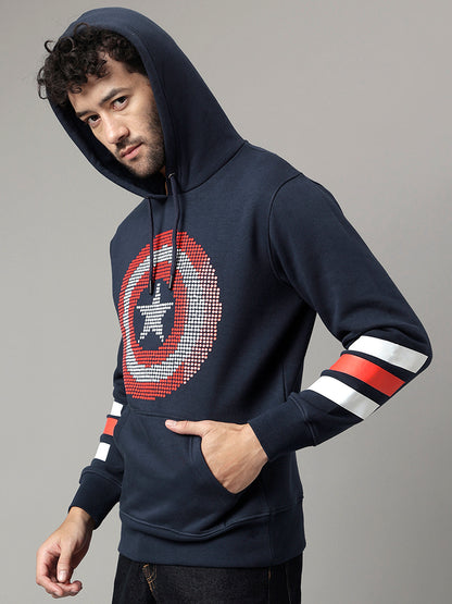 Captain America Blue Hoodie For Men