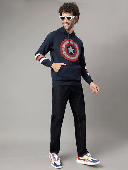 Captain America Blue Hoodie For Men