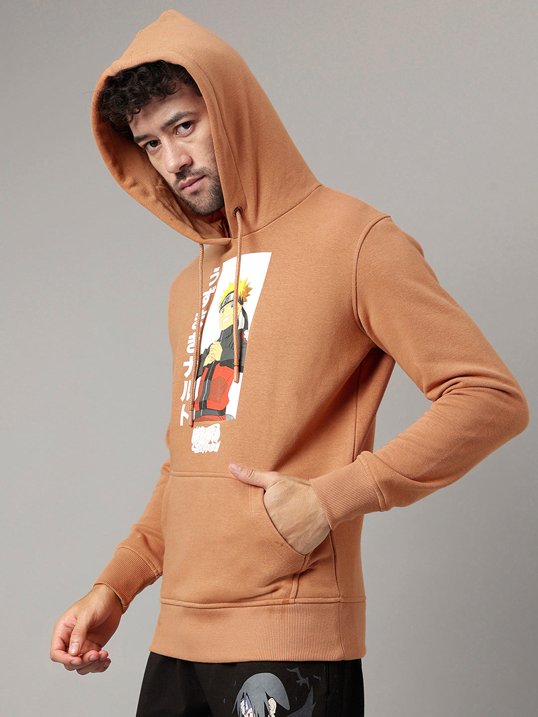 Naruto Cream Hoodie For Men