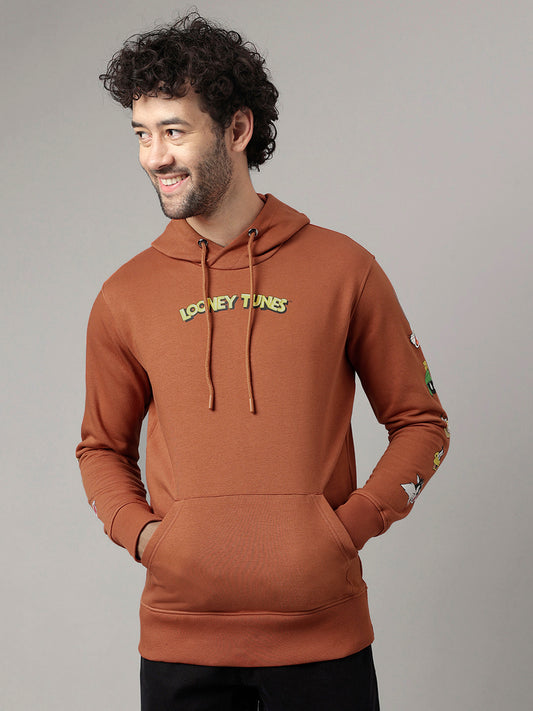 Looney Tunes Brown Hoodie For Men