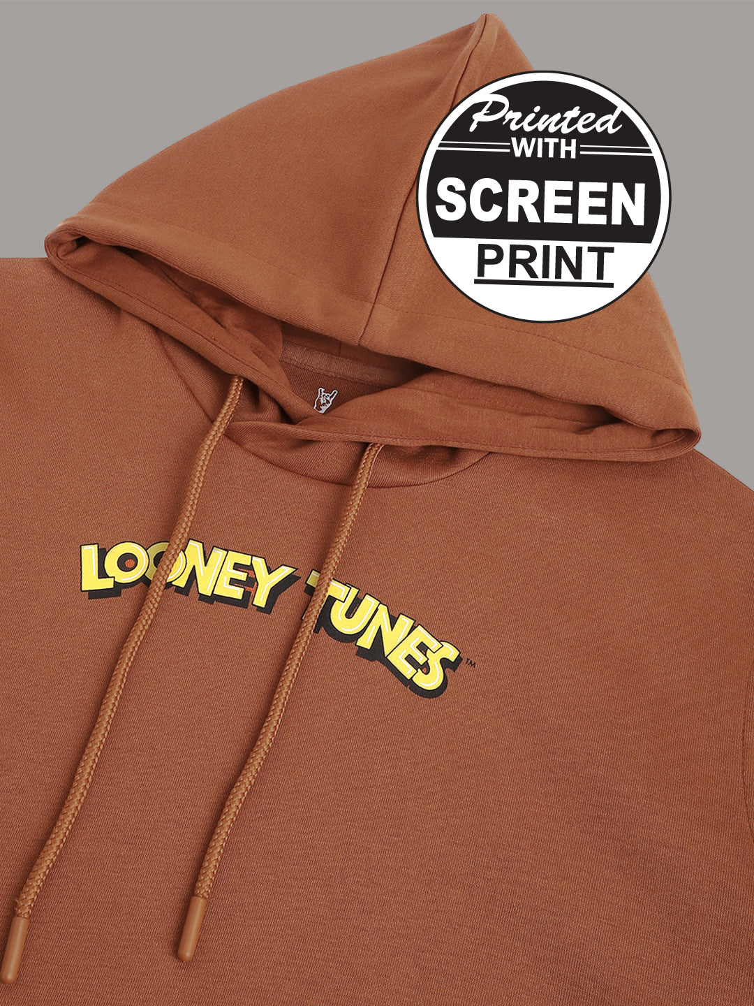 Looney Tunes Brown Hoodie For Men