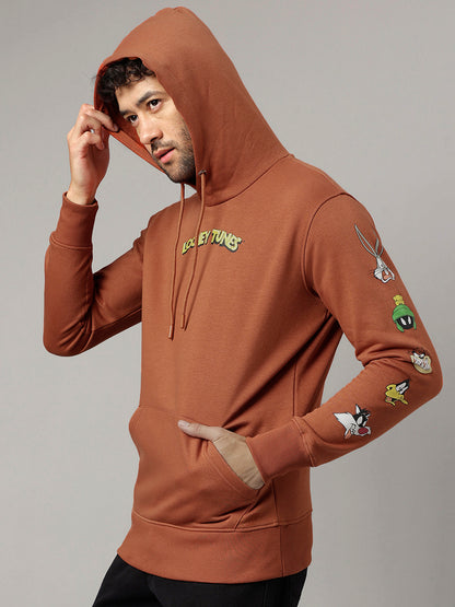 Looney Tunes Brown Hoodie For Men