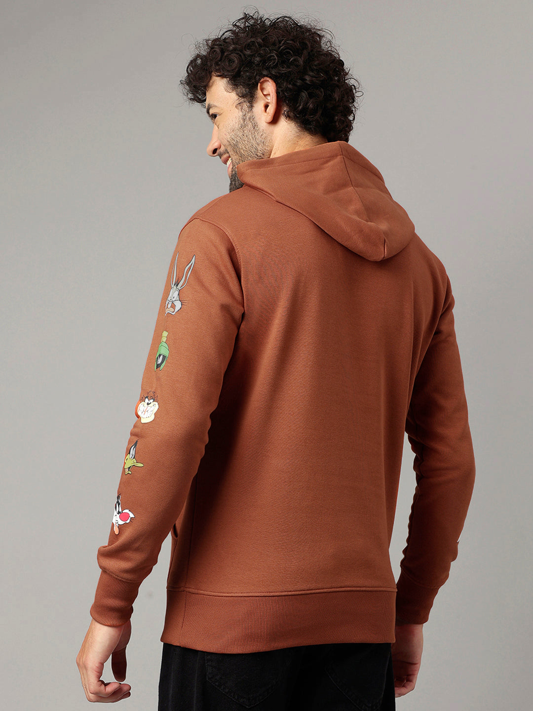 Looney Tunes Brown Hoodie For Men