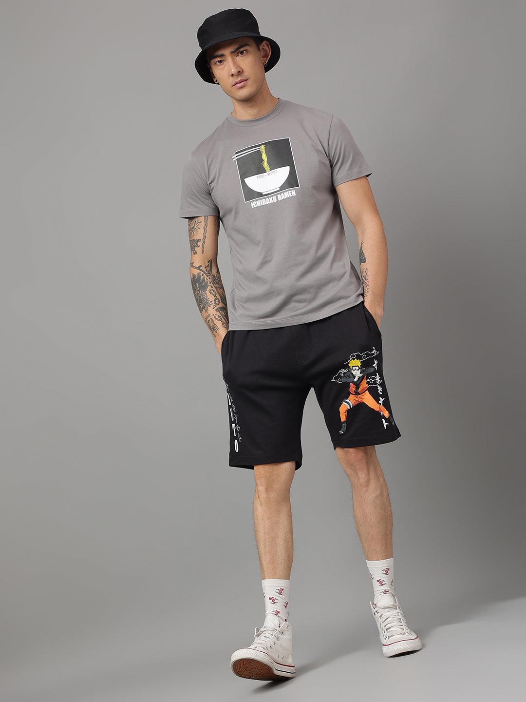 Naruto Black Shorts For Men