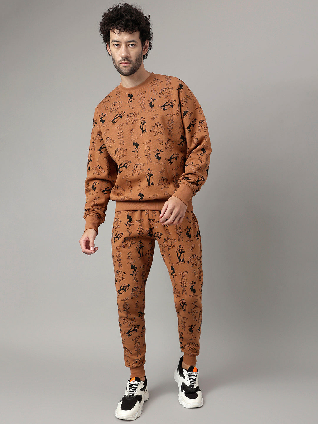 Looney Tunes Brown Co-ord Set For Men