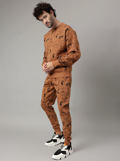 Looney Tunes Brown Co-ord Set For Men