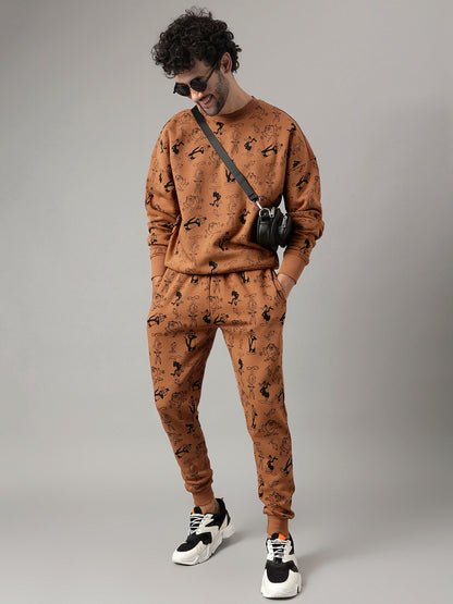 Looney Tunes Brown Co-ord Set For Men