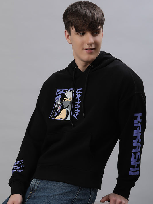 Naruto Oversized Black Hoodie For Men