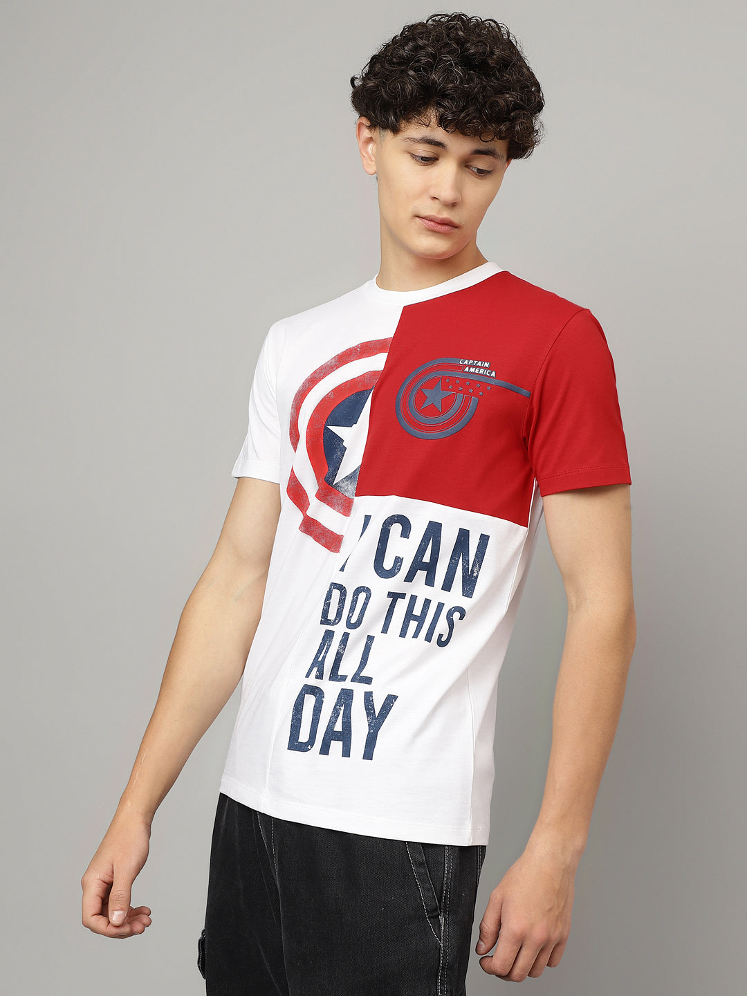 Captain America Regular Fit Tshirt For Men