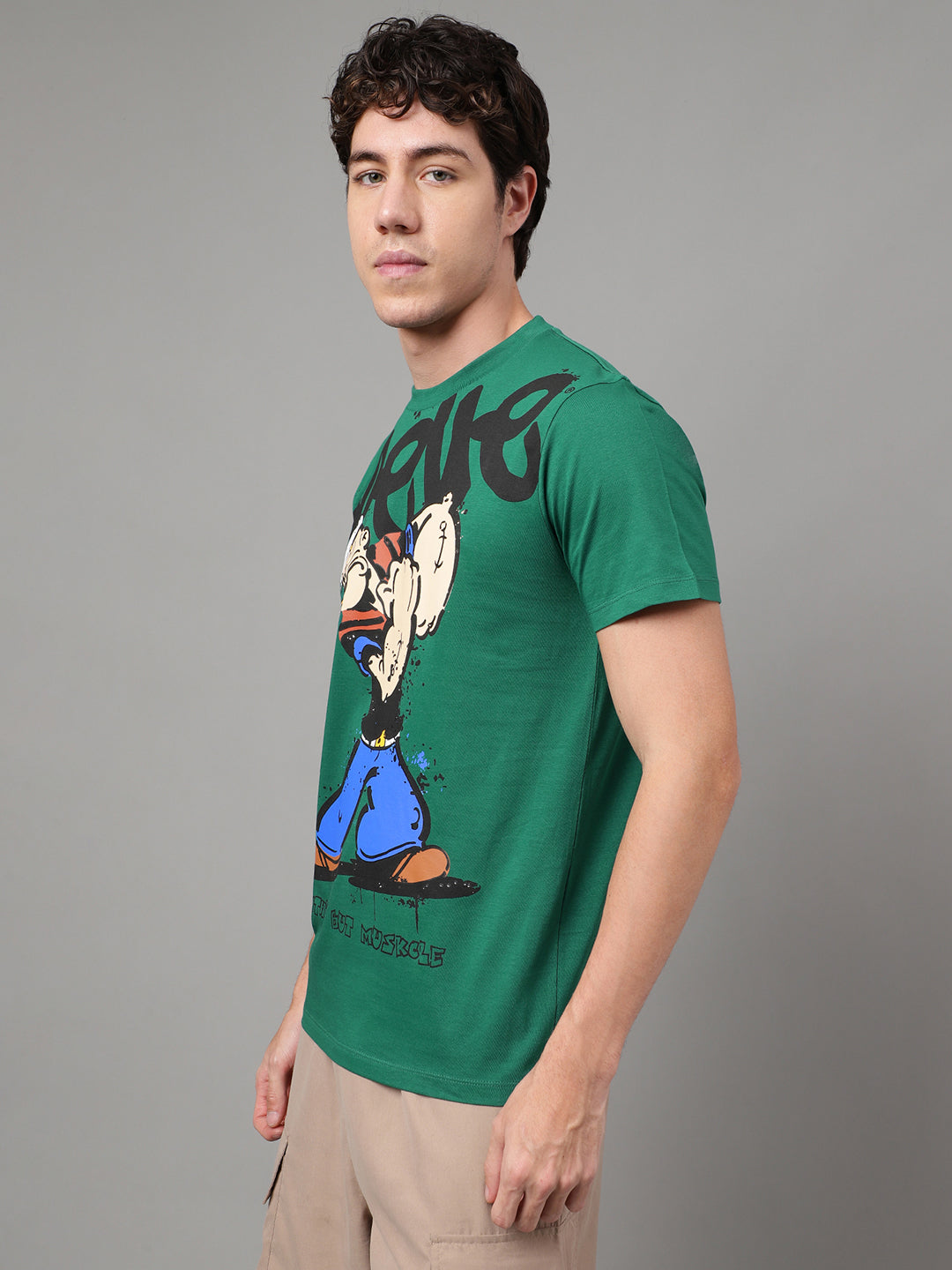 Popeye Green Tshirt For Men