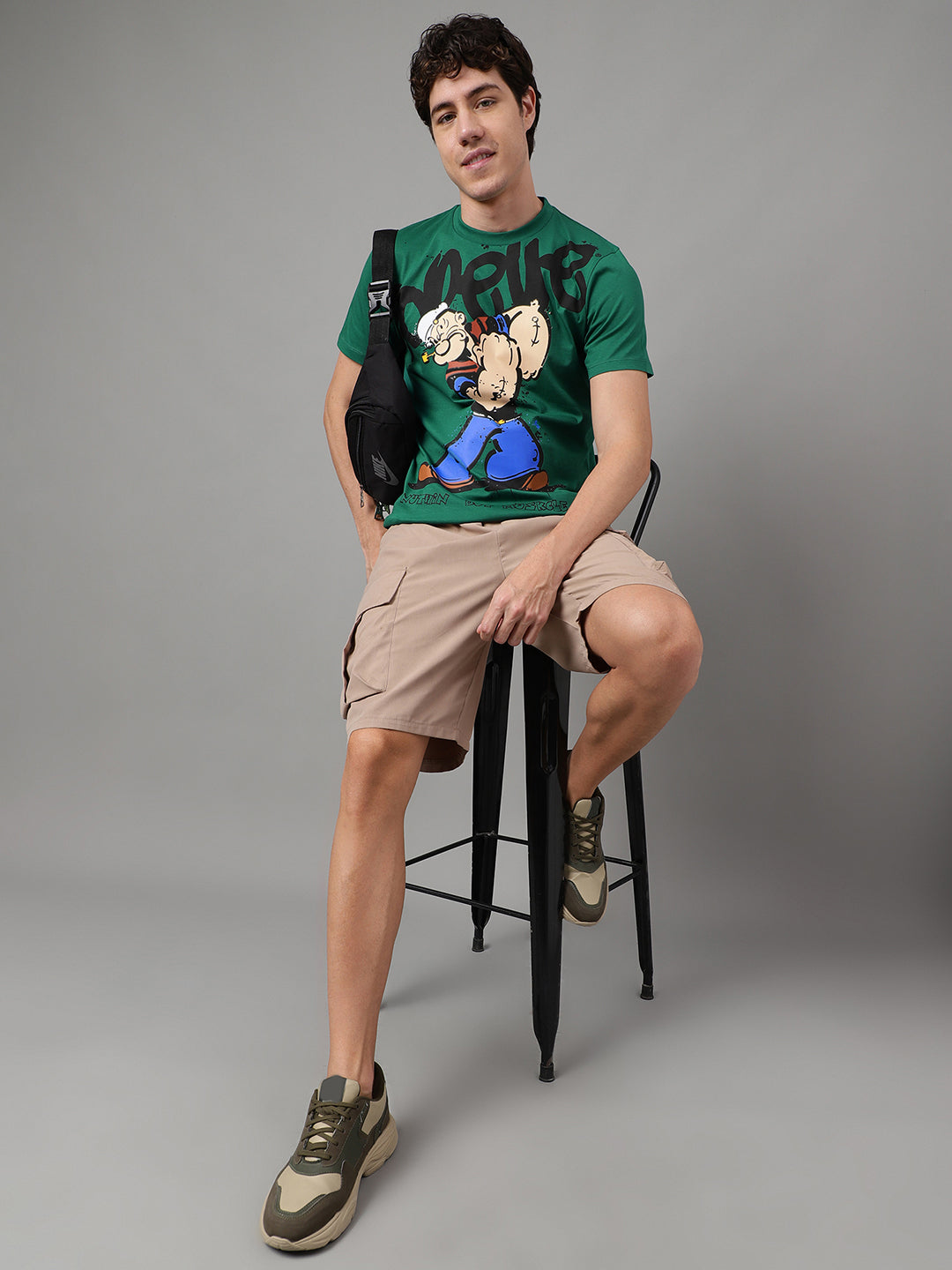 Popeye Green Tshirt For Men