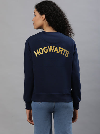 Harry Potter Relaxed Fit Navy Sweatshirt For Women