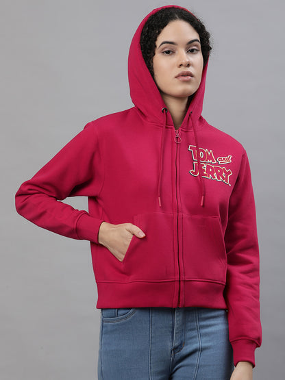 Tom & Jerry Red Hoodie For Women