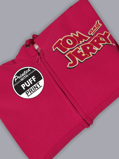 Tom & Jerry Red Hoodie For Women