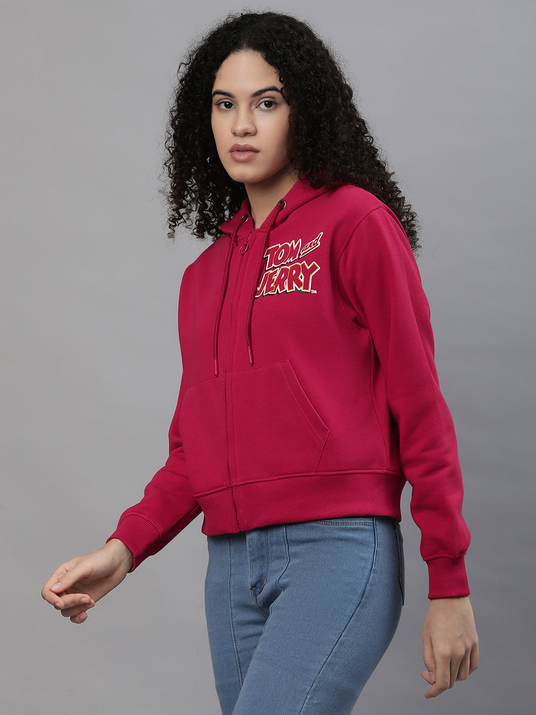 Tom & Jerry Red Hoodie For Women