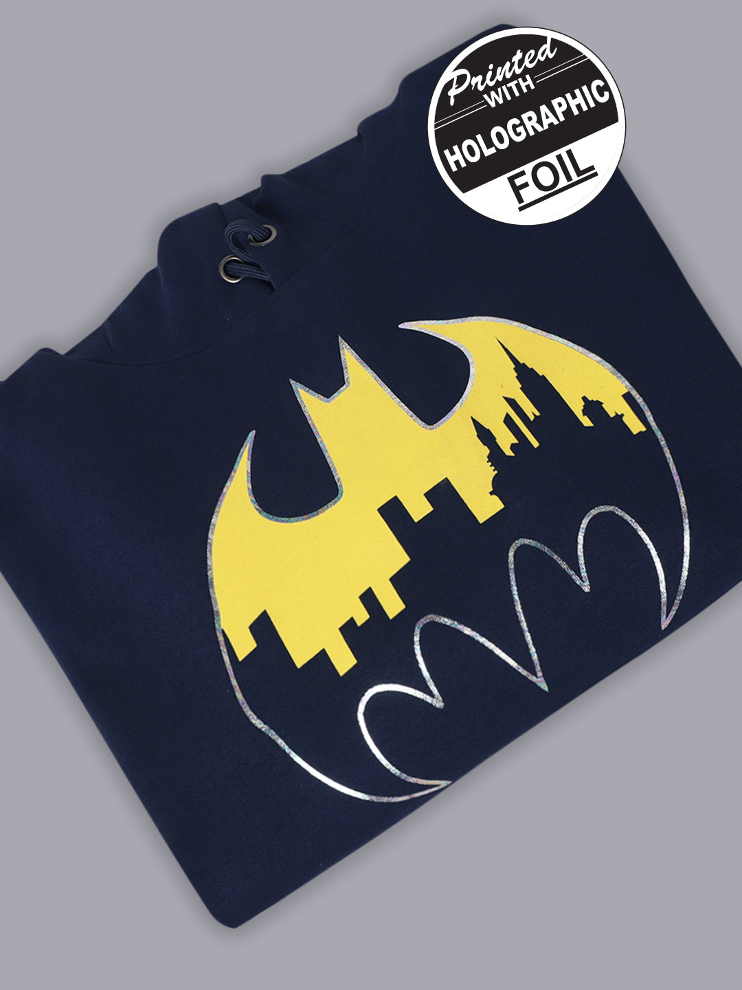 Batman Oversized Navy Hoodie For Women