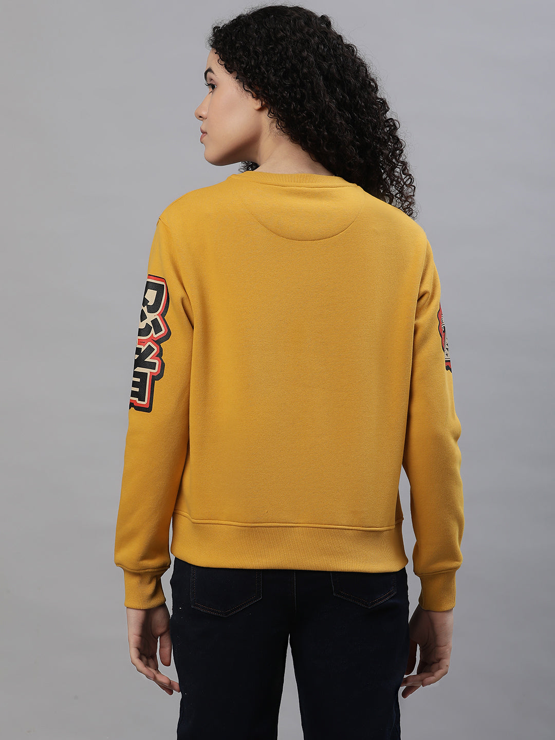 Naruto Relaxed Fit Yellow Sweatshirt For Women