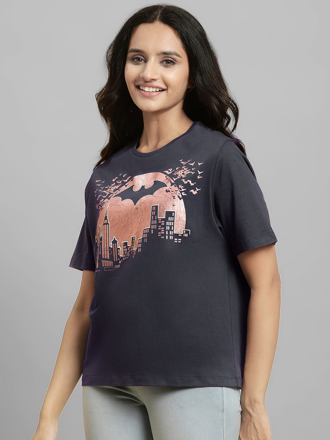 Batman Grey Tshirt For Women