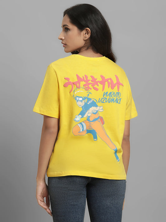 Naruto Yellow Tshirt For Women