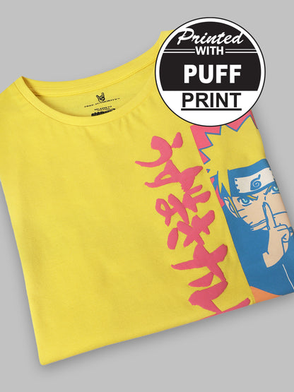 Naruto Yellow Tshirt For Women