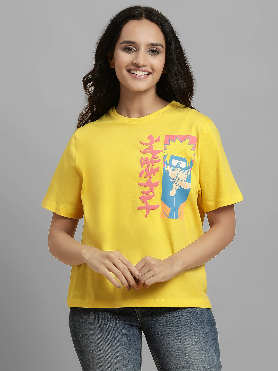 Naruto Yellow Tshirt For Women