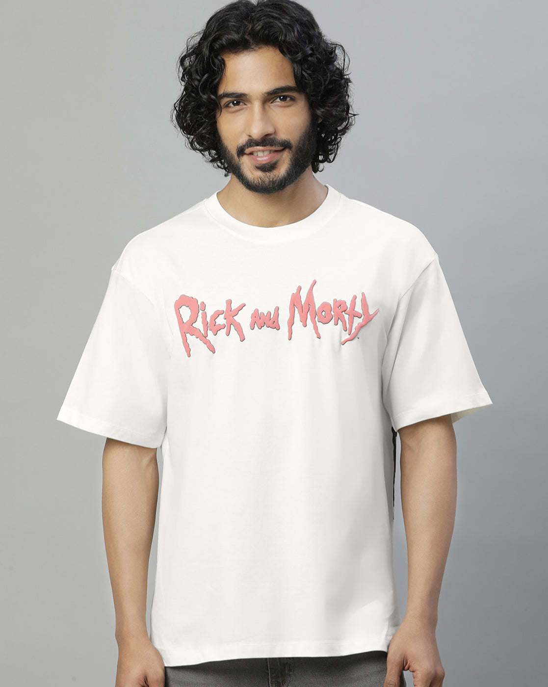 Rick & Morty Printed Oversized Tshirt For Men