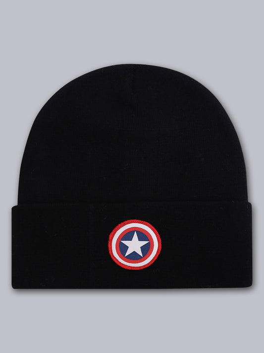 Captain America Black Beanie