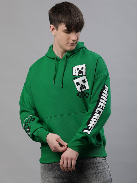 Minecraft Oversized  Green Hoodie For Men