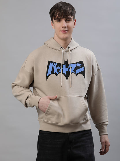 Batman Oversized Light Brown Hoodie For Men