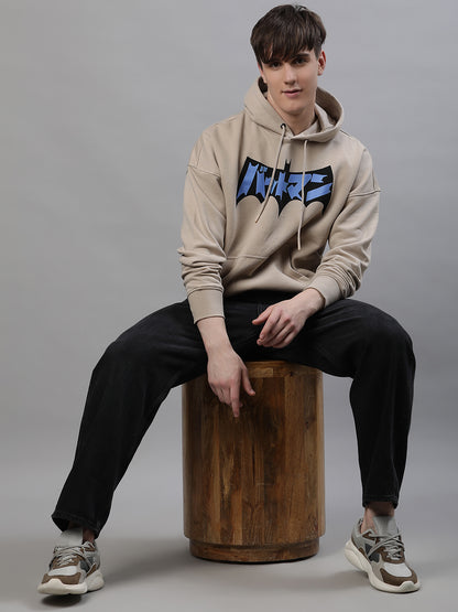 Batman Oversized Light Brown Hoodie For Men