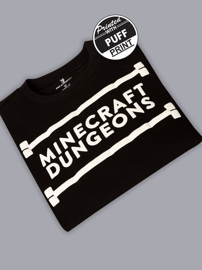 Minecraft Oversized Black Sweatshirt For Men