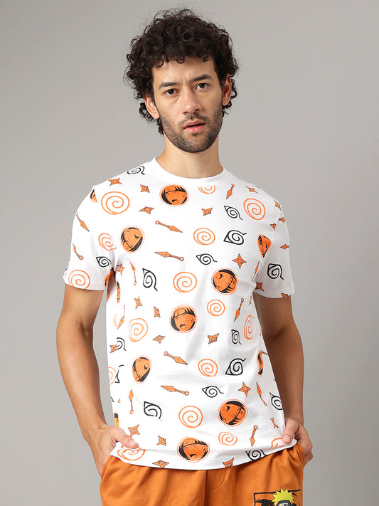 Naruto White Tshirt For Men