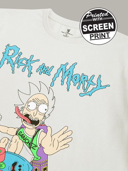 Rick & Morty Printed Regular Fit Tshirt For Men