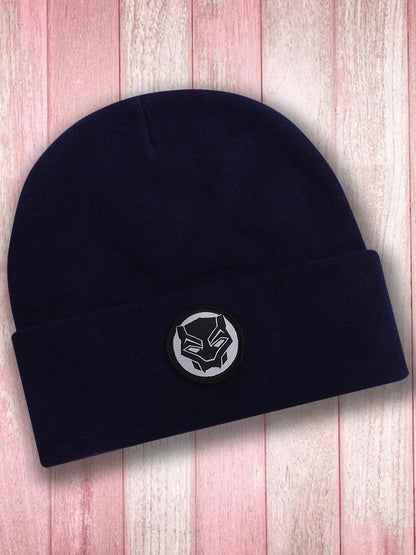 Black Panther Black/Purple Beanie