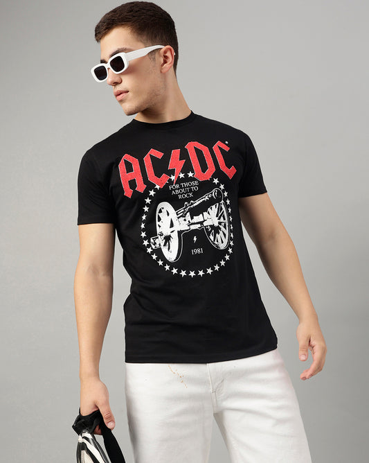 AC/DC Regular Fit Tshirt For Men