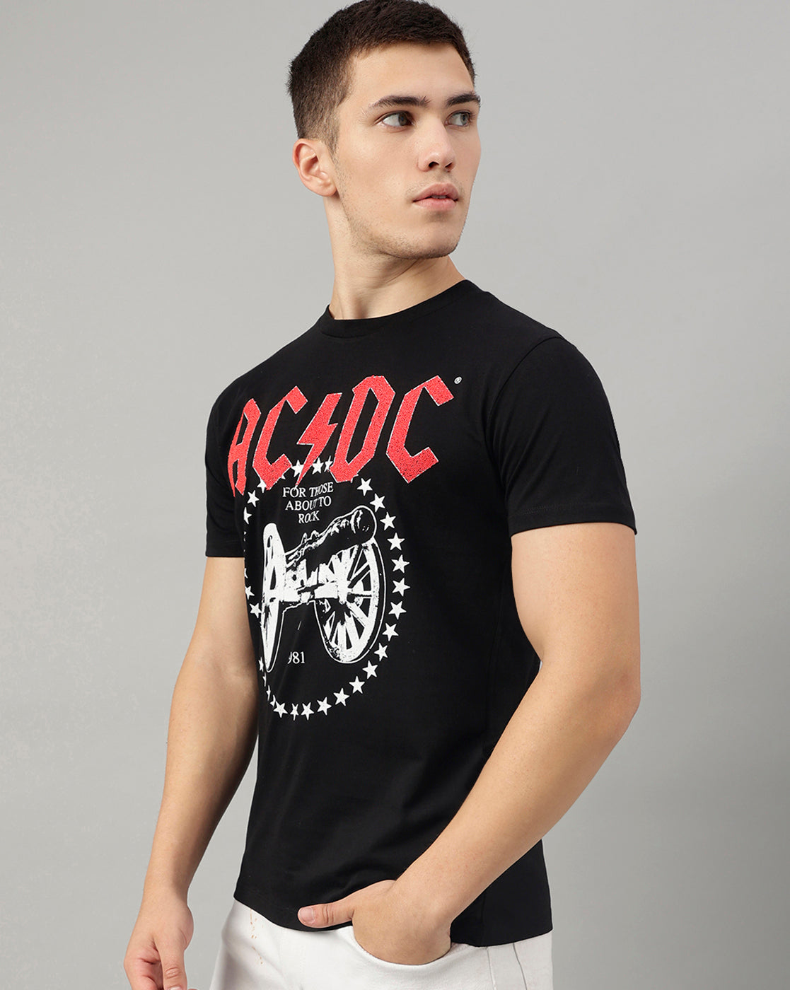 AC/DC Regular Fit Tshirt For Men