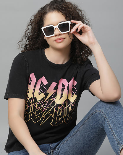 AC/DC Relaxed Fit Tshirt For Women