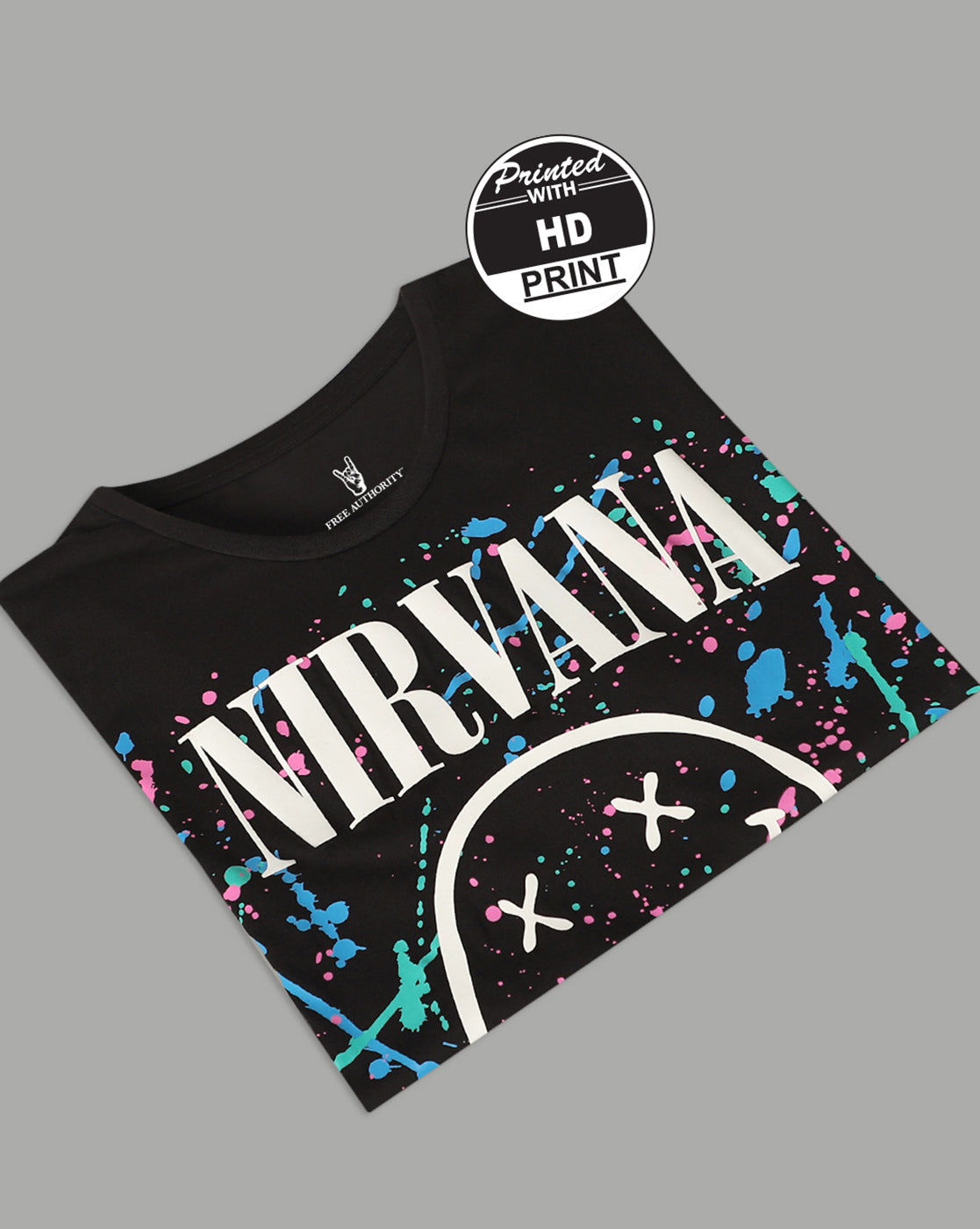 Nirvana Printed Oversized Fit Tshirt For Women