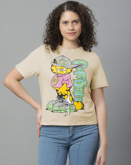 Garfield Regular Fit Tshirt For Women