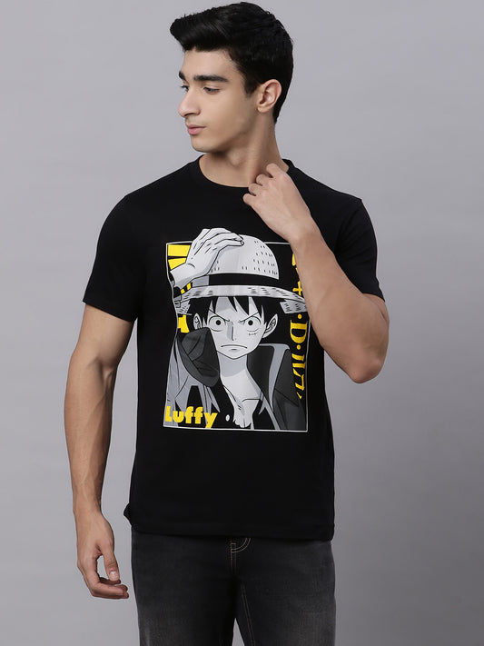 One Piece Black Tshirt For Men